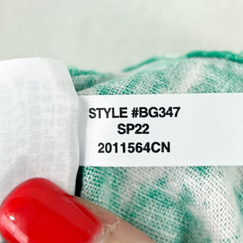 J.Crew Women's Linen Blend Green Tie Dye Shorts Large Summer Spring - Picture 7 of 7